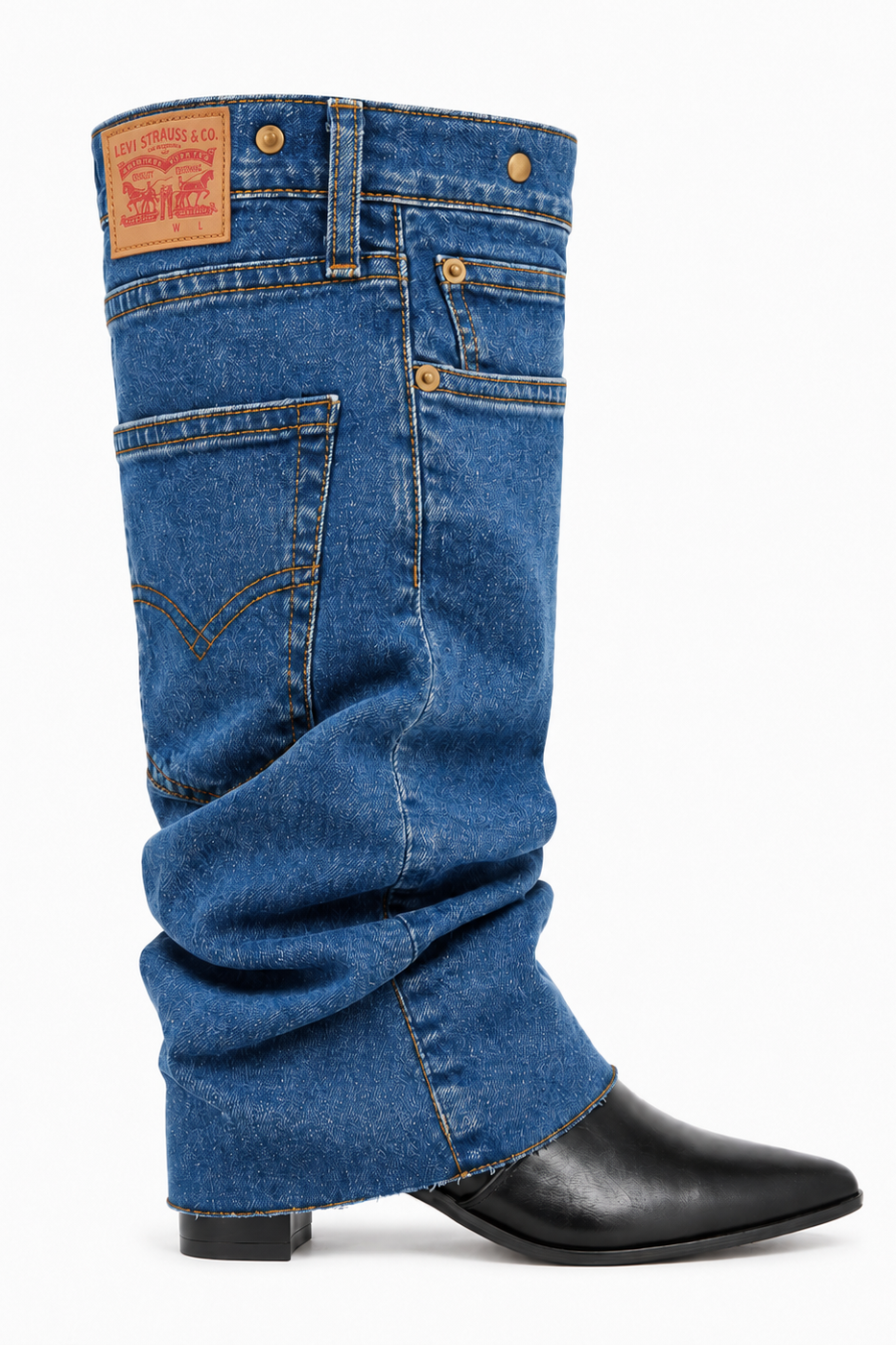 Block Levi's Denim Boots