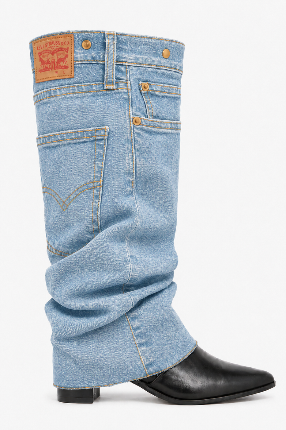 Block Levi's Denim Boots