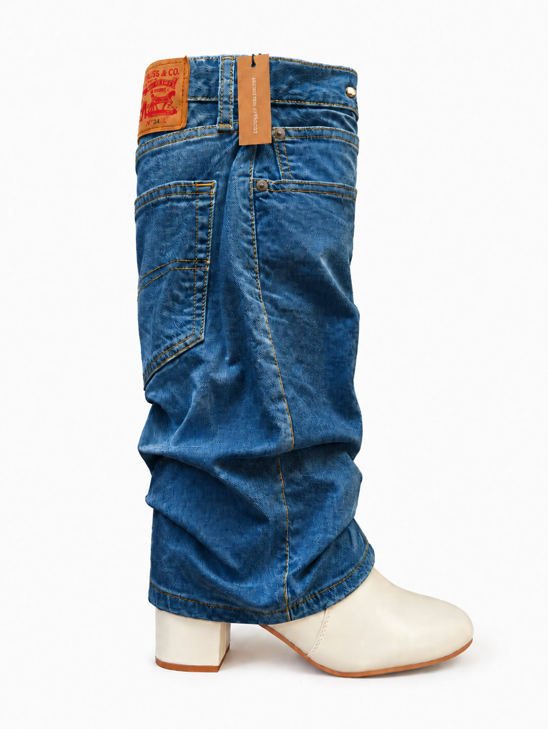 Block Levi's Denim Boots
