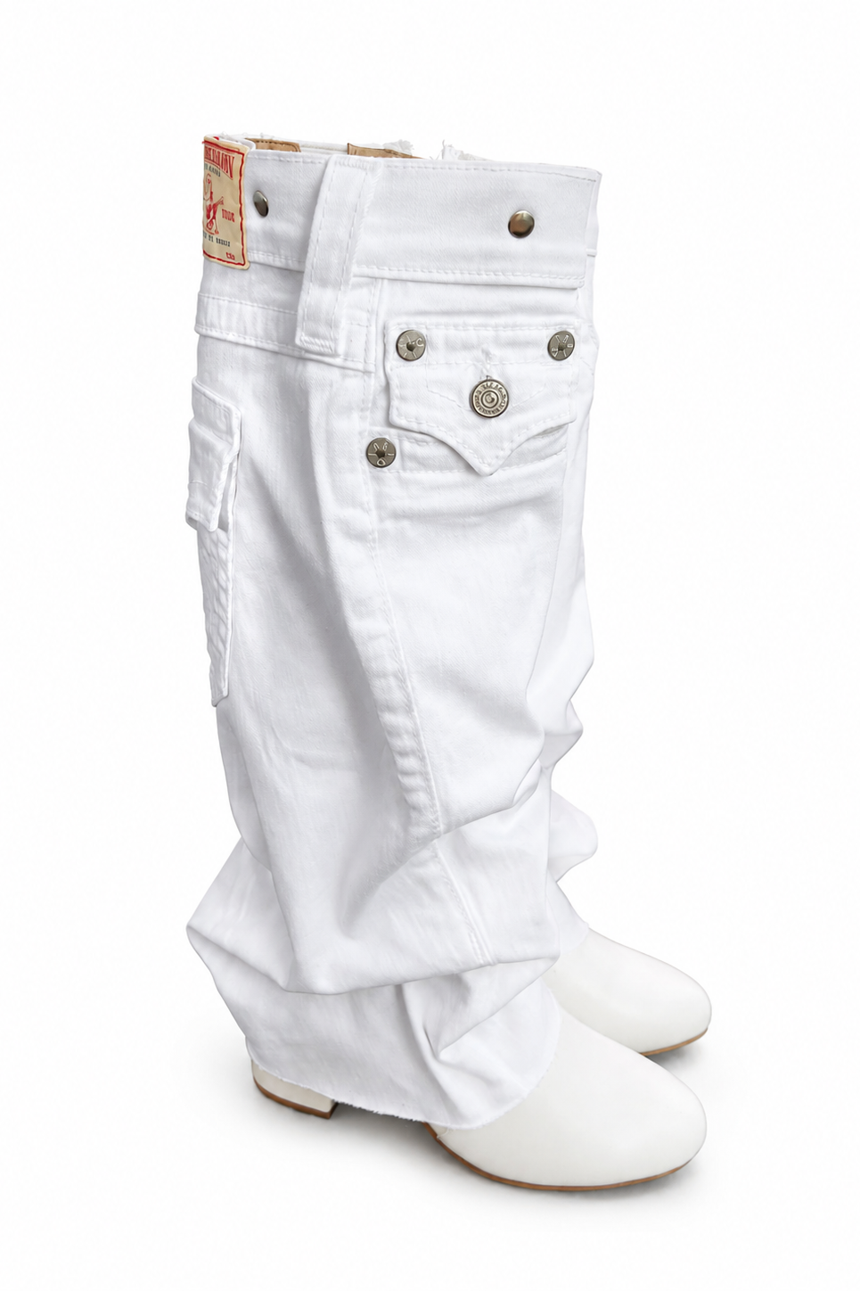 Whiteout Block True Religion Denim Boots