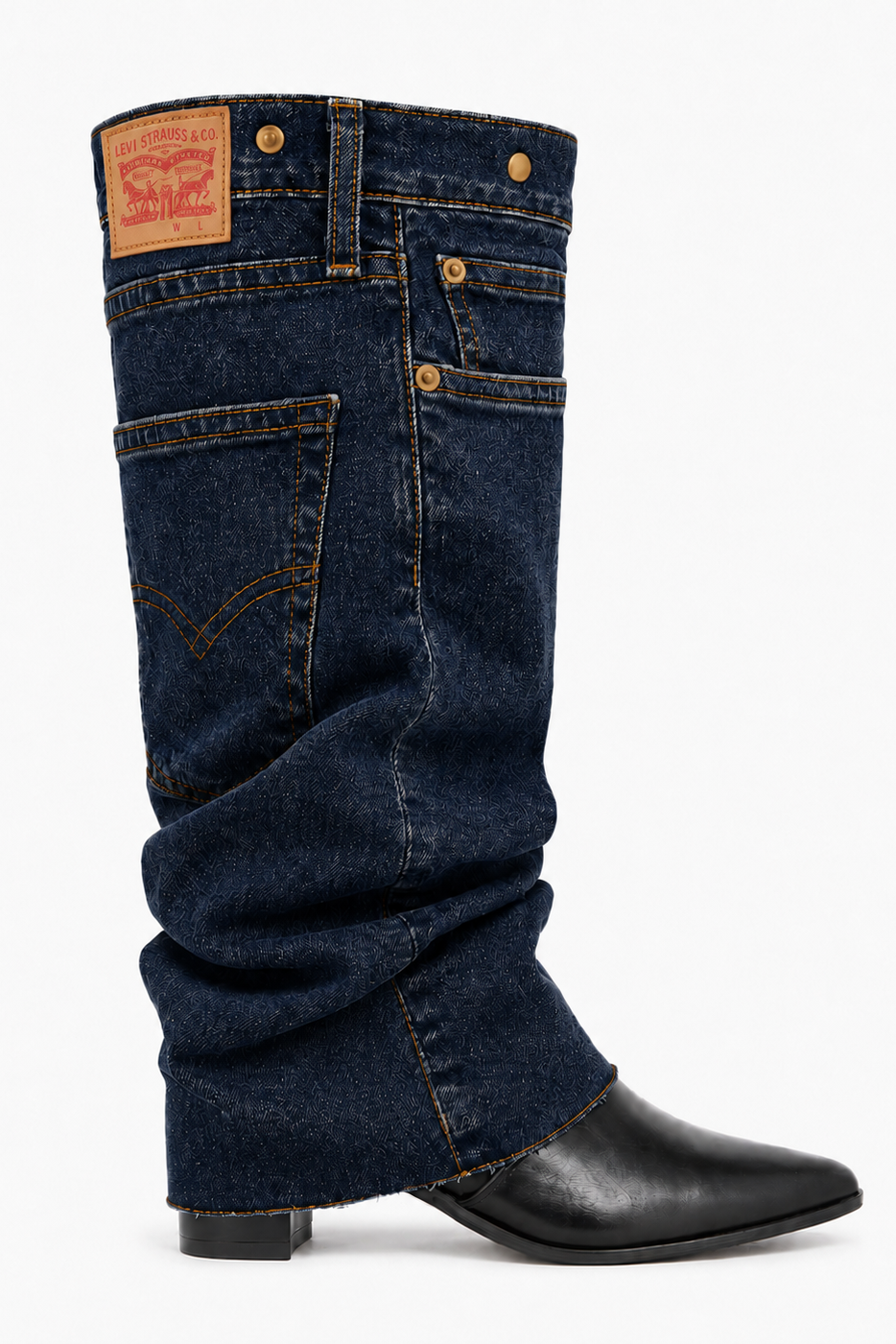 Block Levi's Denim Boots