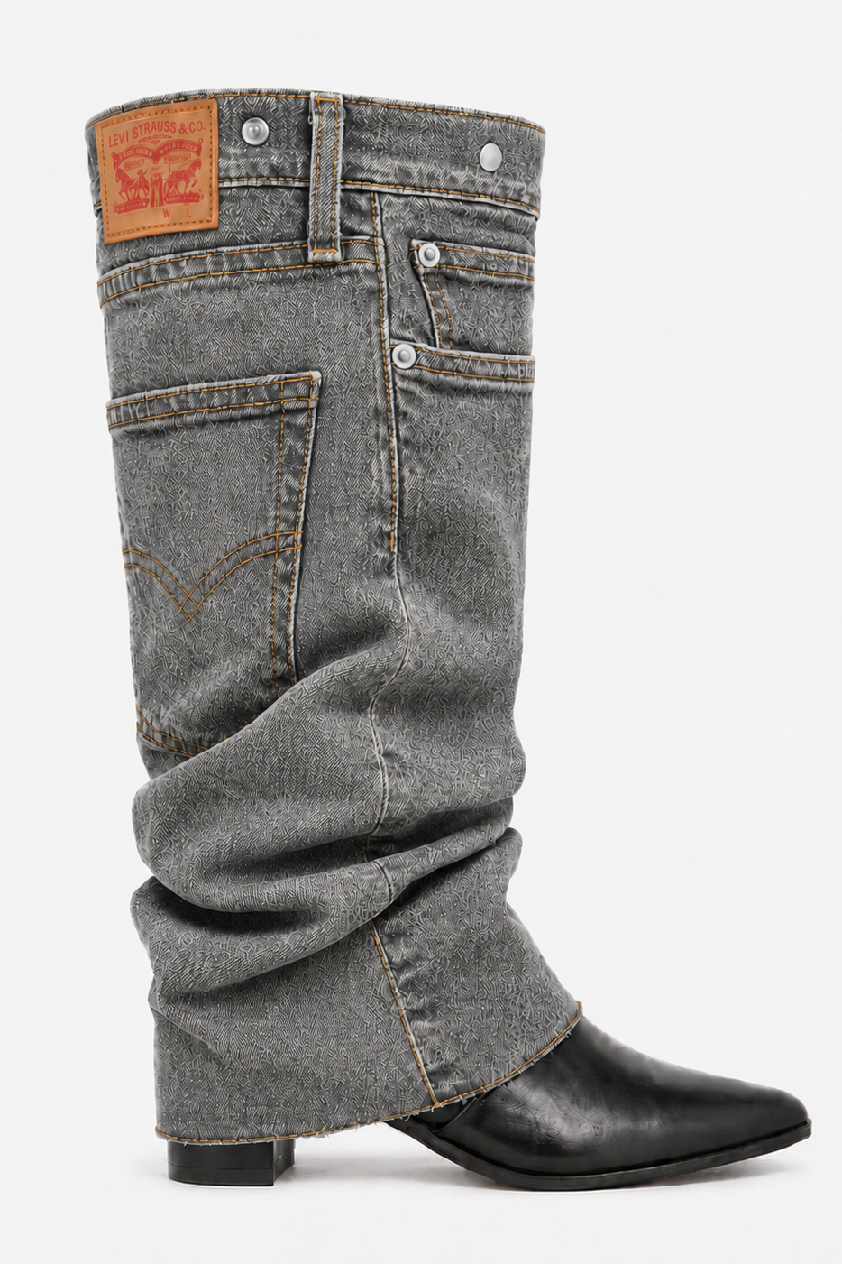 Block Levi's Denim Boots