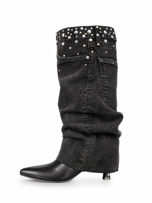 Rhinestone Levi's Denim Boots