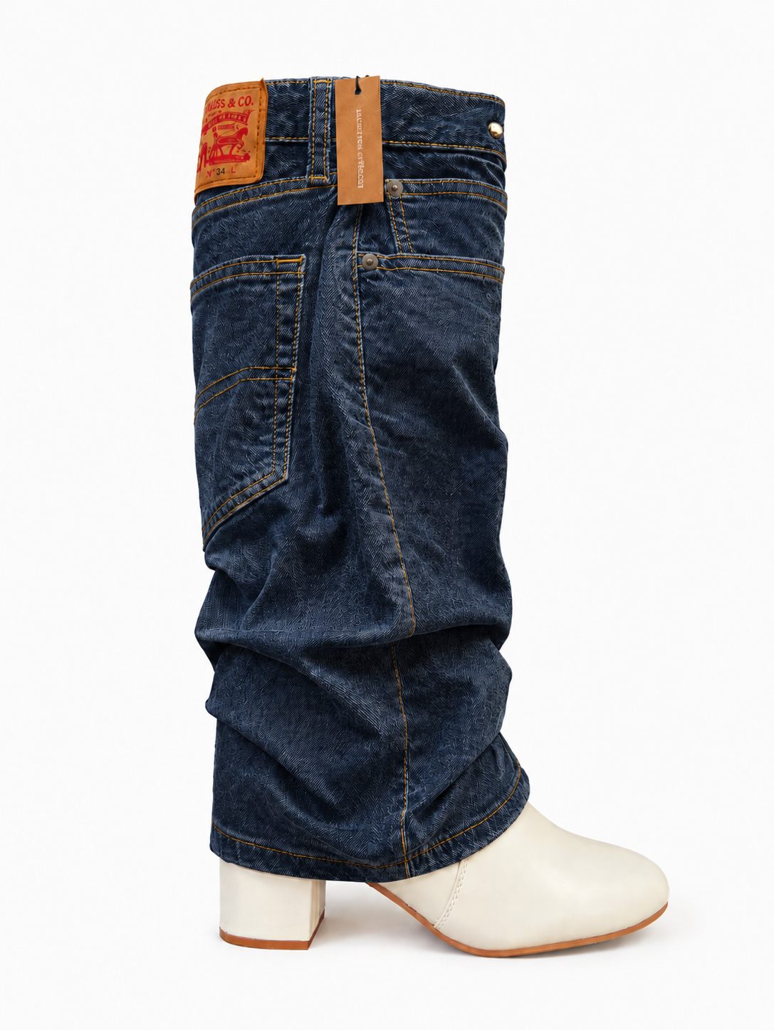 Block Levi's Denim Boots