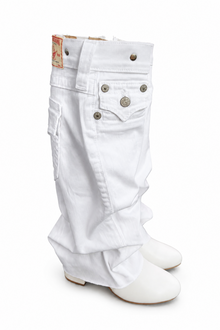 Whiteout Block True Religion Denim Boots
