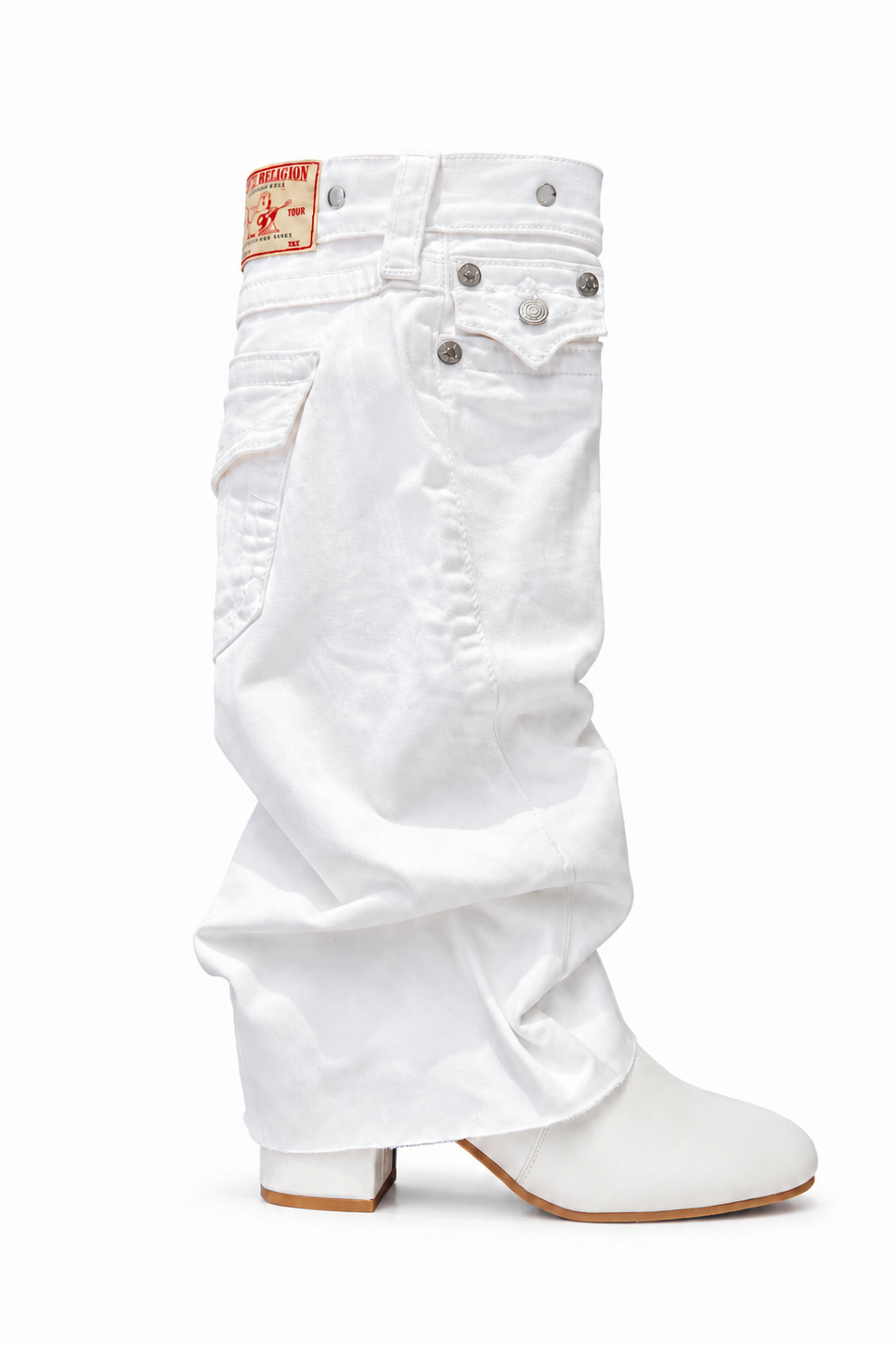 Whiteout Block True Religion Denim Boots